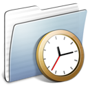 Graphite Stripped Folder Clock 
